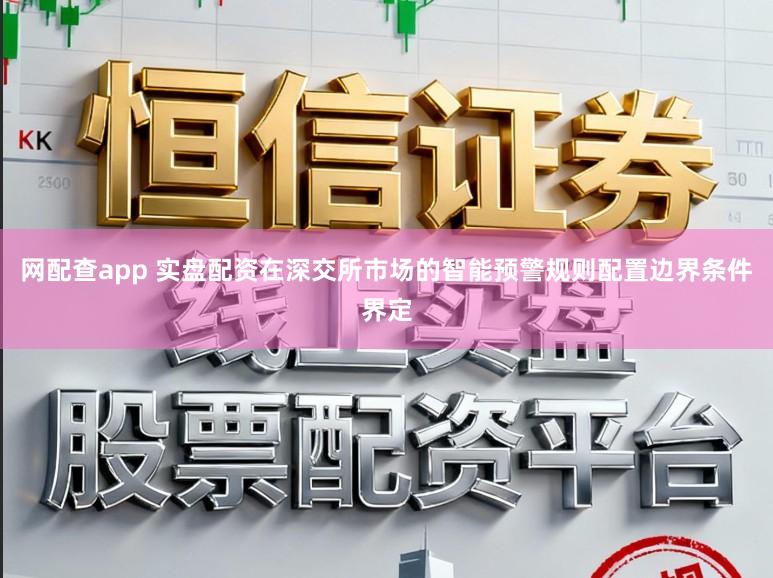 网配查app 实盘配资在深交所市场的智能预警规则配置边界条件界定