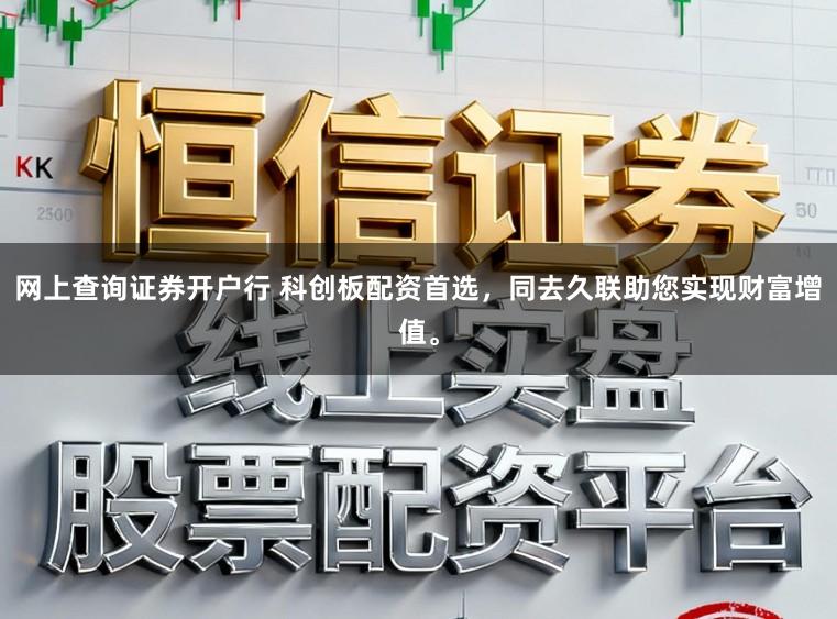 网上查询证券开户行 科创板配资首选，同去久联助您实现财富增值。